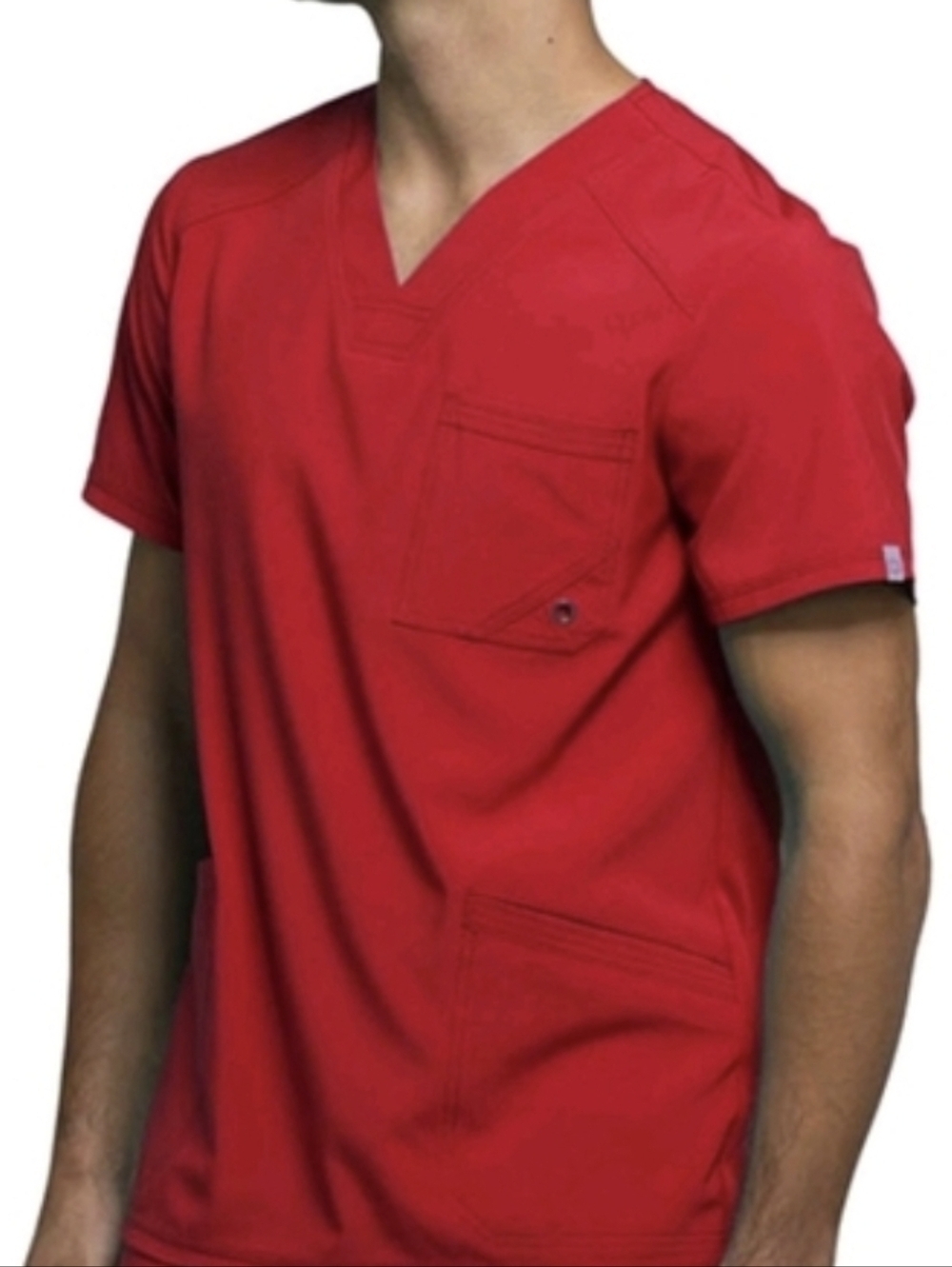 NFINITY Red Men's Scrub Shirt....Size:L